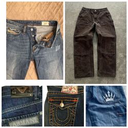Brand mixed jeans