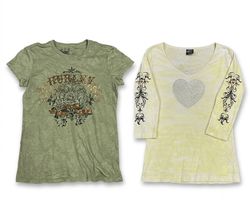 (FV-1772) Fairycore Boho Graphic Y2K BabyTees Tops..