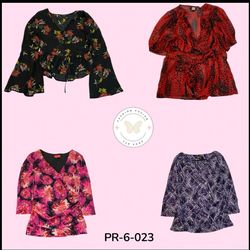 Women's Printed Long Sleeve Poly Blouse – Stylish ..