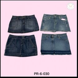Y2K Vintage Denim Mini Skirt – High Waist Streetwe..