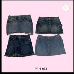Korean Style Denim Mini Skirt – Slim Fit Y2K Fashi..