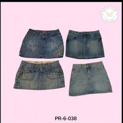 Aesthetic Y2K Denim Mini Skirt – Vintage Street Fa..