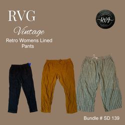 Retro Womens Lined Pants