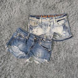 ***Miss Me True Religion Rock Revival Shorts Bundl..