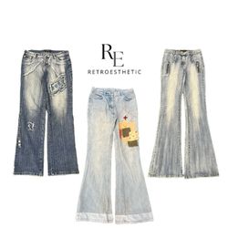 Y2K Paris Hilton Era Girl Denim Jeans RE-3414