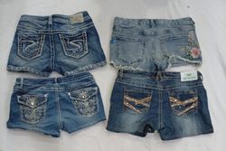 CR9352 Upcycled Y2K Mini Denim Shorts