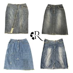 Y2K NYC IT GIRL DENIM MIDI SKIRTS RW-2151