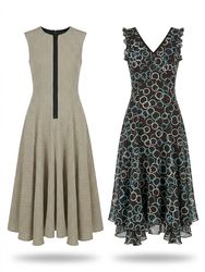 (FV-1776) Y2K Earth Tone Boho Dress