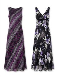 (FV-1782) Y2K Floral Printed Dress
