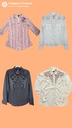 Y2K Western & Graphic Button-Up Shirts - (19/06)