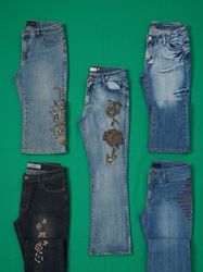 Y2K Embroidery & Unique Bootcut and Flare jeans VL..