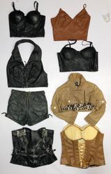 Y2K Vintage Leather Top & Shorts Bundle • Choose Y..