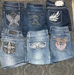 ROCK AND REPUBLIC AND OTHER BRAND MINI MICRO SHORT..