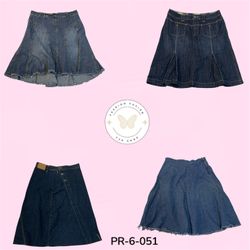 Trendy Blue Denim Maxi Skirt – Casual Streetwear L..