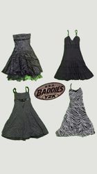 Y2k Gothic Baddies rave Party Dresses