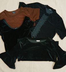Women's stylish velvet tops