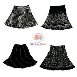 Y2K Black Maxi Skirts ( 096 )