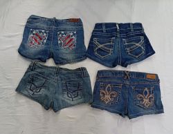 CR9370 Upcycled Y2K Mini Denim Shorts