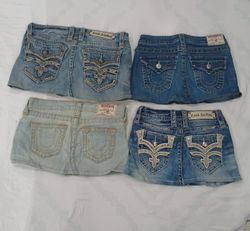 CR9380 Upcycled True Religion & Rock Revival Mini ..