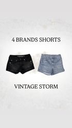 Branded Denim Shorts