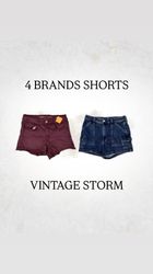 Branded Denim Shorts