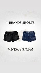 Branded Denim Shorts