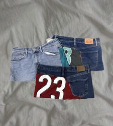 Upcycled Denim Jersey Skirt