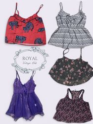 Y2K Cami & Lace Tops Mix – Aesthetic Vintage Colle..