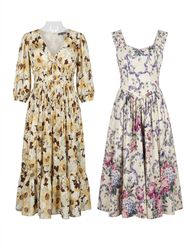 (FV-1807) Vintage Style Floral Maxi Dress Bundle C..
