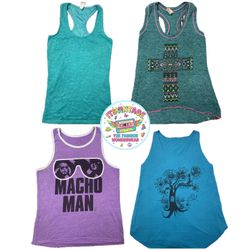Vintage Y2K Racerback Graphic Tank Bundle – 9pcs L..