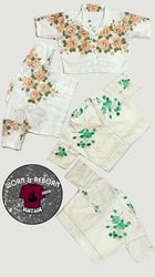 Upcycled table cover cropped tee WR1872