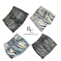 Y2K NYC IT GIRL DENIM MINI SKIRTS RE-3420