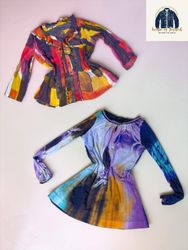 Y2k style full sleeve mesh top and more top