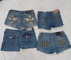 CR9395 Upcycled True Religion & Miss Me Mini Denim..