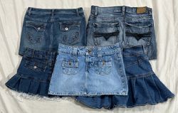 Y2k denim mini skirts (875)
