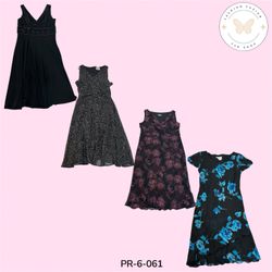 Black Printed Poly Dress Mix – Trendy Everyday Sty..