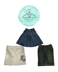 170626-8 Denim midi skirts 10 pcs