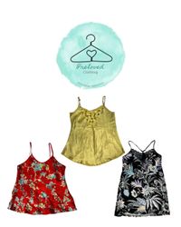 170626-12 cami silk tops 9 pcs