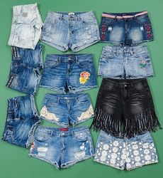 Y2K DENIM MINI SHORTS VL40