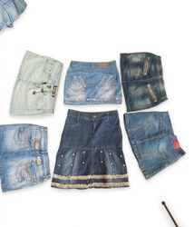 Vintage Y2K Denim Skirts Wholesale Mix Lot(VM-23)