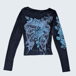 Y2K Affliction Style Graphic T Shirt Vintage Grung..