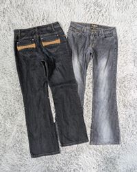 ***Y2K Low Rise Flare Jeans Bundle | Embroidered V..