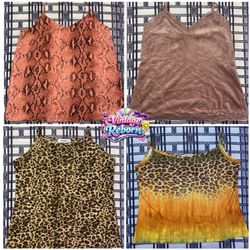 Y2K Vintage Animal Print Cami Bundle – Snakeskin, ..