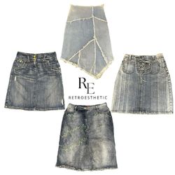 Y2K NYC IT GIRL DENIM MIDI SKIRT RE-3426