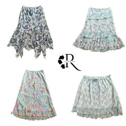 Y2K Paris Hilton Era Girl Poly Midi Skirts RW-2158
