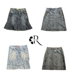 Y2K Unique Girl Denim Midi Skirt RW-2160