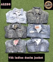 Y2k ladies denim jacket ak296