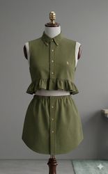 Upcycle Ralph Lauren Ruffle Co-Ord Set (DV -06)