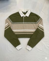 Upcycle Unbranded Rugby Crop Shirt (DV -06)