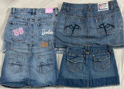 Y2k denim mini skirts (920)